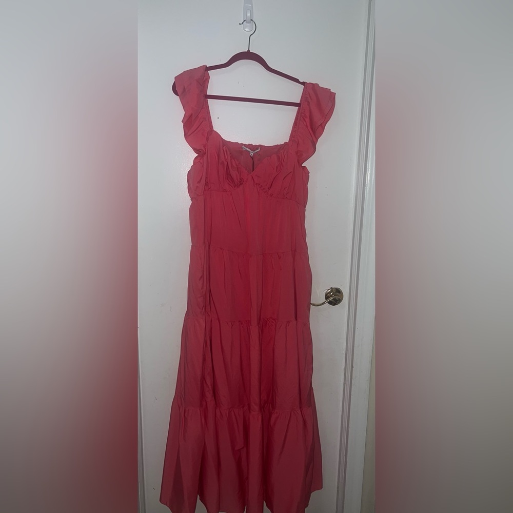 English Factory Ruffle Sleeve Maxi Dress